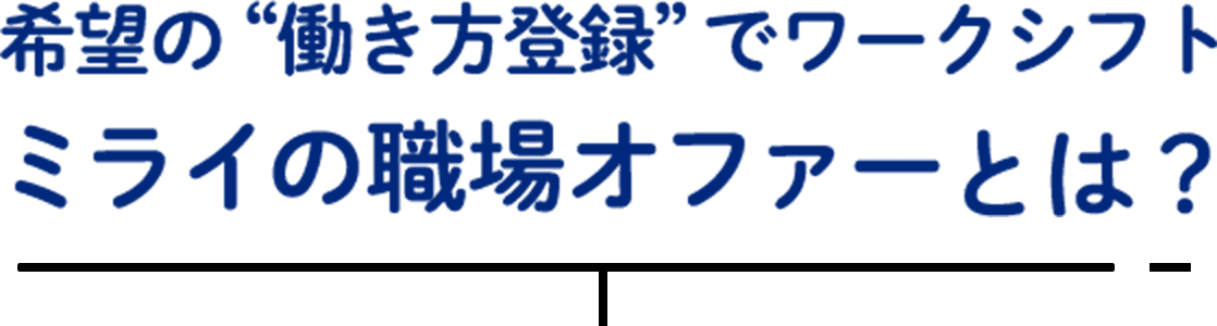 希望の“働き方登録”でワークシフトミライの職場オファーとは？